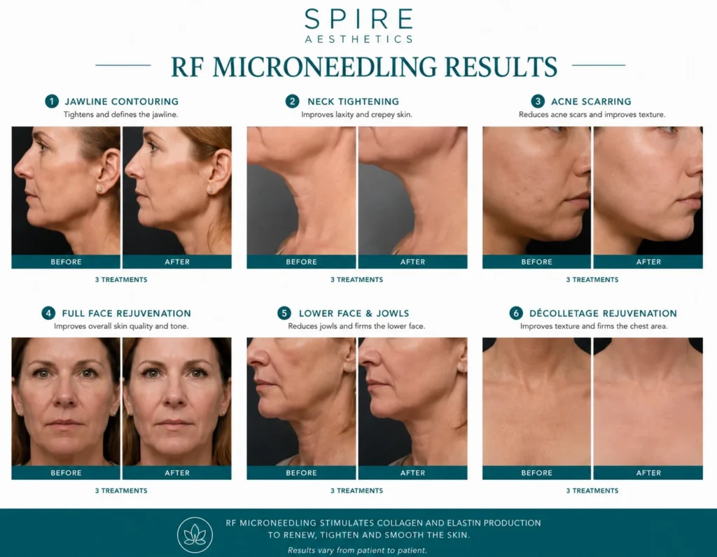 RF Microneedling Skin tightening Stroud results