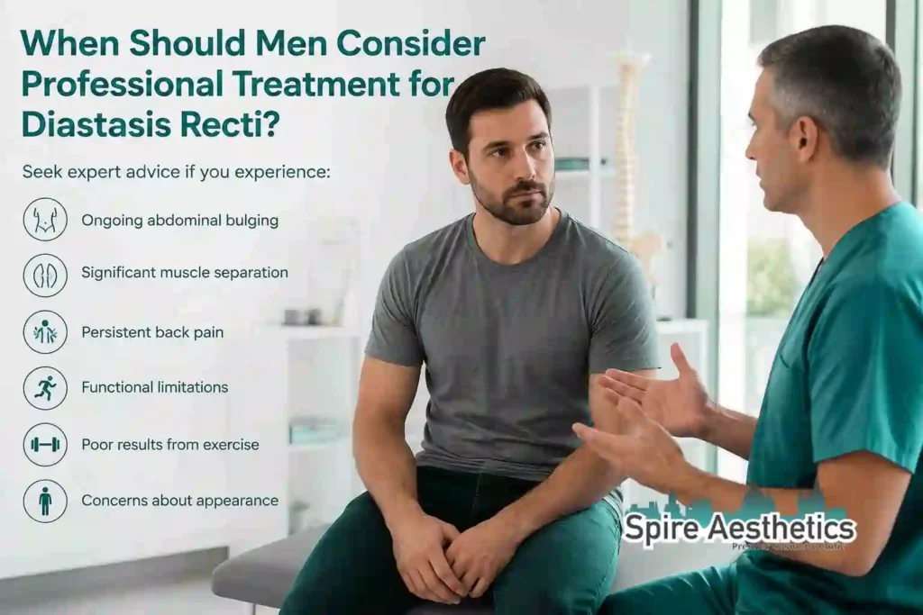 When Should Men Consider Professional Treatment for Diastasis Recti Stroud?